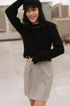 Bohme Pearl Embellished Sweater in