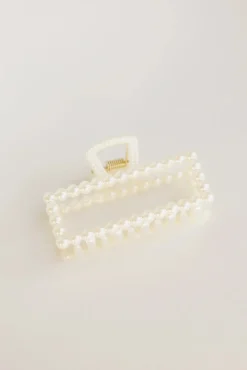 Bohme Pearl Rectangle Claw Clip