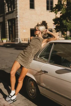Bohme Penny Leopard Print Mini Dress