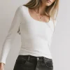 Bohme Polly Scoop Neck Top in