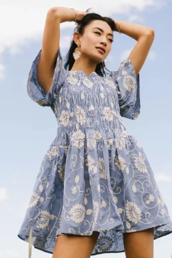Bohme Priya Embroidered Mini Dress in