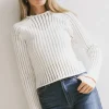 Bohme Ruby Striped Sheer Sweater in