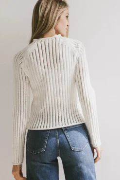 Bohme Ruby Striped Sheer Sweater in