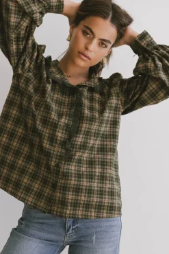 Bohme Rue Plaid Button Up in Hunter Green