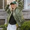 Bohme Rylee Satin Bomber Jacket in
