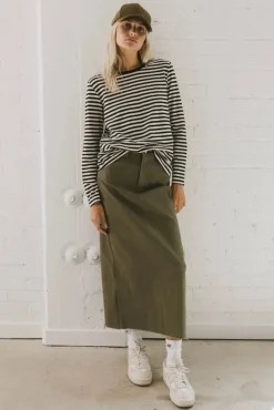 Bohme Rylie Denim Maxi Skirt in