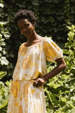 Bohme Saffron Floral Crop Top