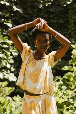 Bohme Saffron Floral Crop Top