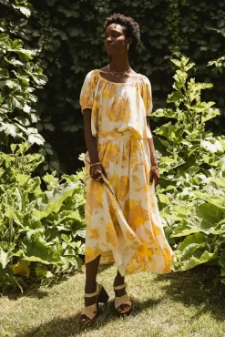 Bohme Saffron Floral Midi Skirt