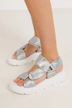 Bohme Seychelles Light Up Platform Sandals in Silver