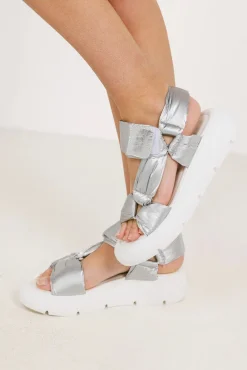 Bohme Seychelles Light Up Platform Sandals in Silver