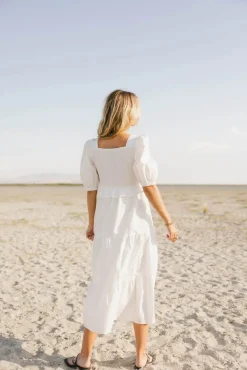 Bohme Sinead Smocked Back Midi Dress