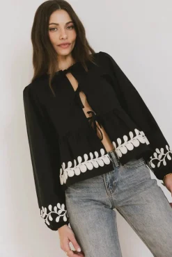 Bohme Stariana Embroidered Tie Blouse in