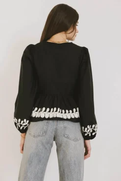 Bohme Stariana Embroidered Tie Blouse in