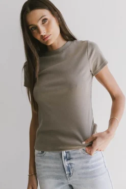 Bohme Tara Ribbed Basic Tee in