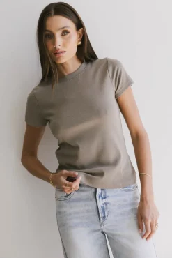 Bohme Tara Ribbed Basic Tee in