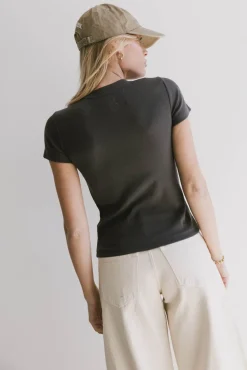 Bohme Tara Ribbed Basic Tee in
