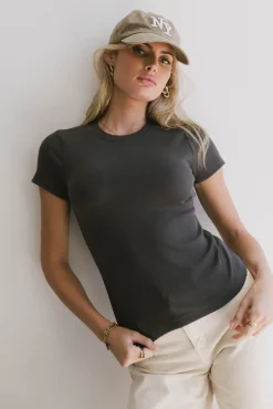 Bohme Tara Ribbed Basic Tee in