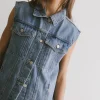 Bohme Taylor Denim Vest in Medium Wash