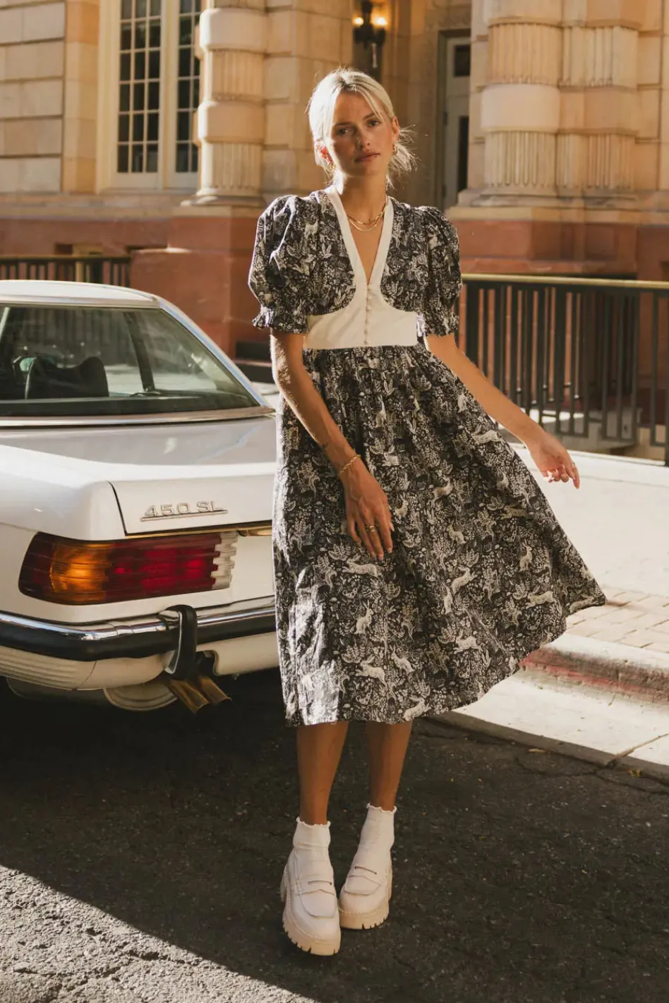 Bohme The Flora and Fauna Midi Dress