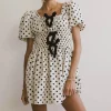 Bohme The Velveteen Bow Mini Dress