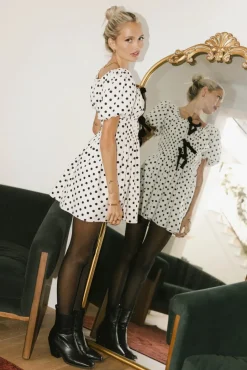 Bohme The Velveteen Bow Mini Dress