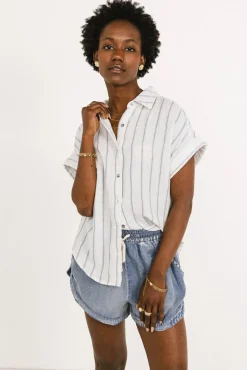 Bohme Topanga Striped Button Up in - FINAL SALE