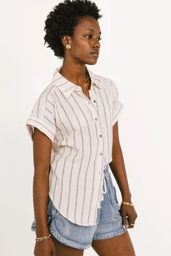 Bohme Topanga Striped Button Up in - FINAL SALE