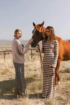 Bohme Torrey Striped Maxi Dress