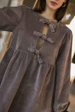 Bohme Tyler Peplum Mini Dress in Corduroy