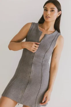 Bohme Vela Zip Up Mini Dress