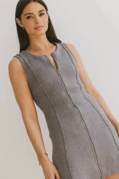 Bohme Vela Zip Up Mini Dress
