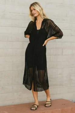 Bohme Venetia Sheer Midi Dress in