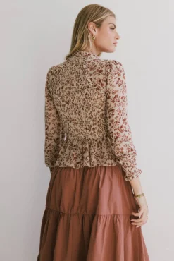 Bohme Vera Smocked Floral Blouse