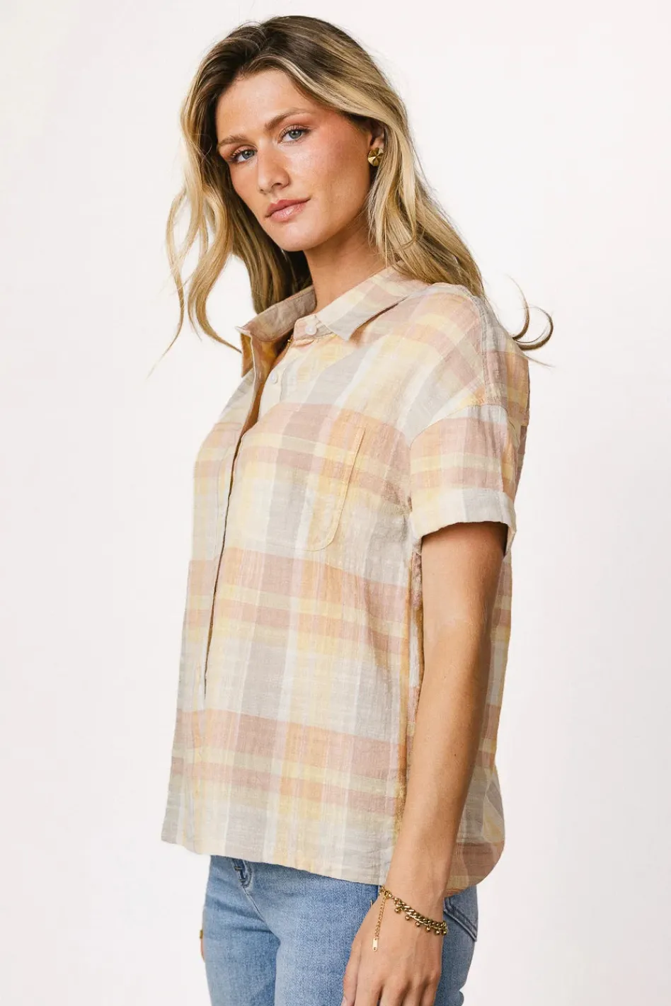 Bohme Whimsy Plaid Button Up - FINAL SALE