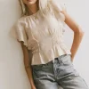 Bohme Whit Smocked Blouse in