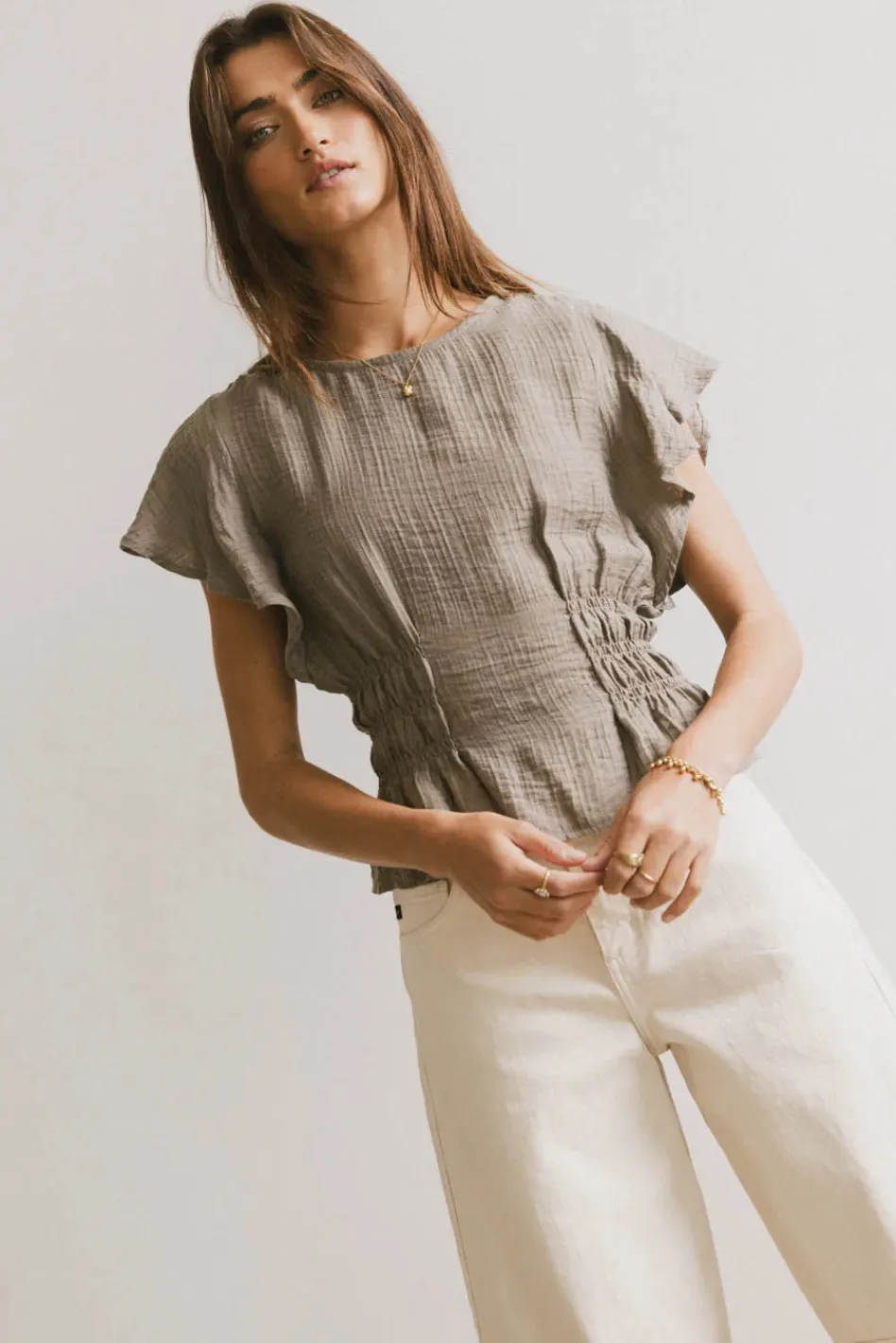 Bohme Whit Smocked Blouse in