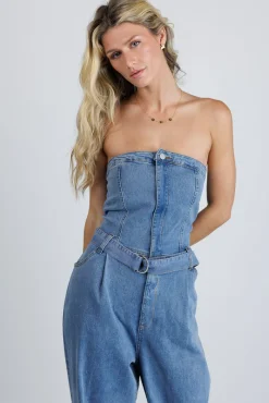 Bohme Wide Leg Denim Jumpsuit - FINAL SALE