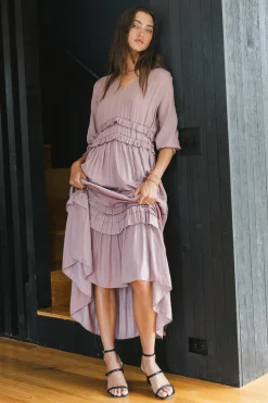 Bohme Willa Sleeved Ruffle Dress in