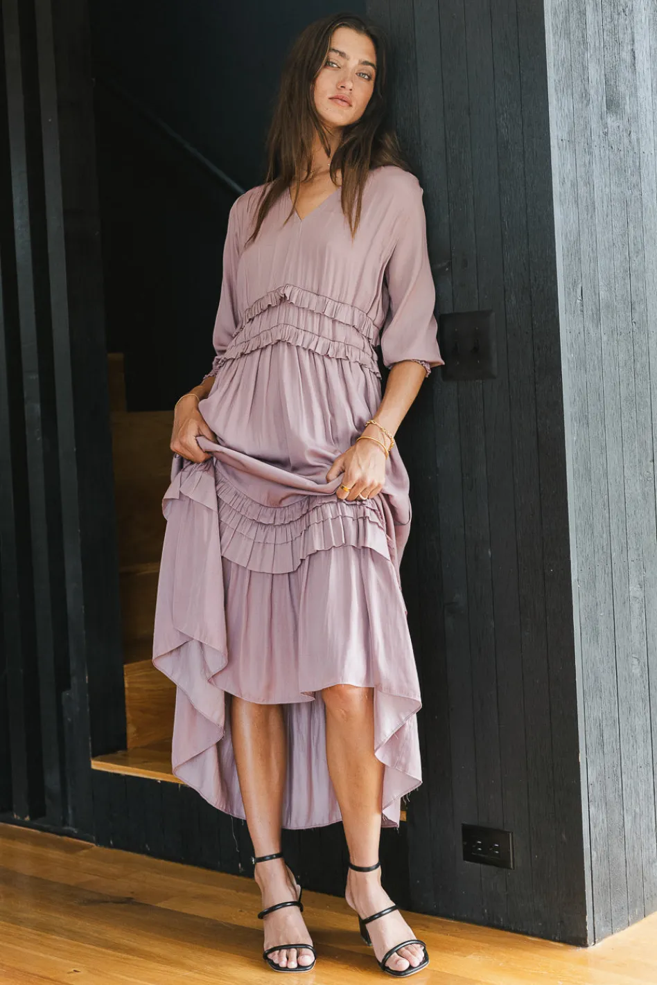 Bohme Willa Sleeved Ruffle Dress in