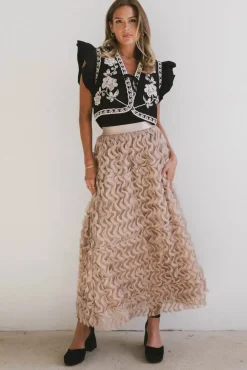Bohme Yani Ruffle Tulle Maxi Skirt in