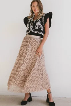Bohme Yani Ruffle Tulle Maxi Skirt in