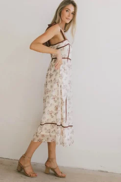 Bohme Zinnia Floral Tie Strap Dress