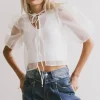 Bohme Zuri Sheer Tie Blouse in