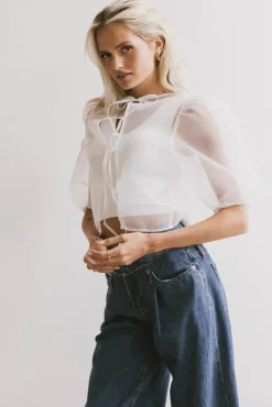 Bohme Zuri Sheer Tie Blouse in
